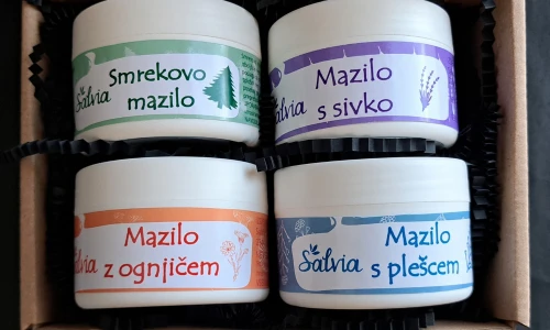 Mini vodnik za zeliščna mazila: smrekovo mazilo, ognjičevo mazilo, gabezovo mazilo in več